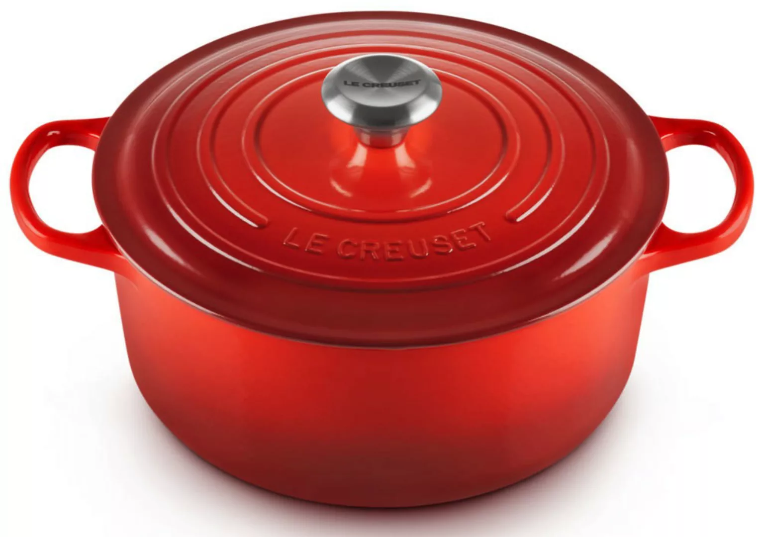 Le Creuset Bräter Signature Rund Gusseisen Kirschrot 26cm günstig online kaufen