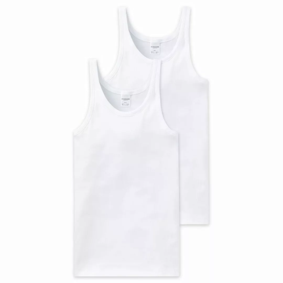 Schiesser Unterhemd Feinripp 2er Pack - Weiß / Größe: XL günstig online kaufen