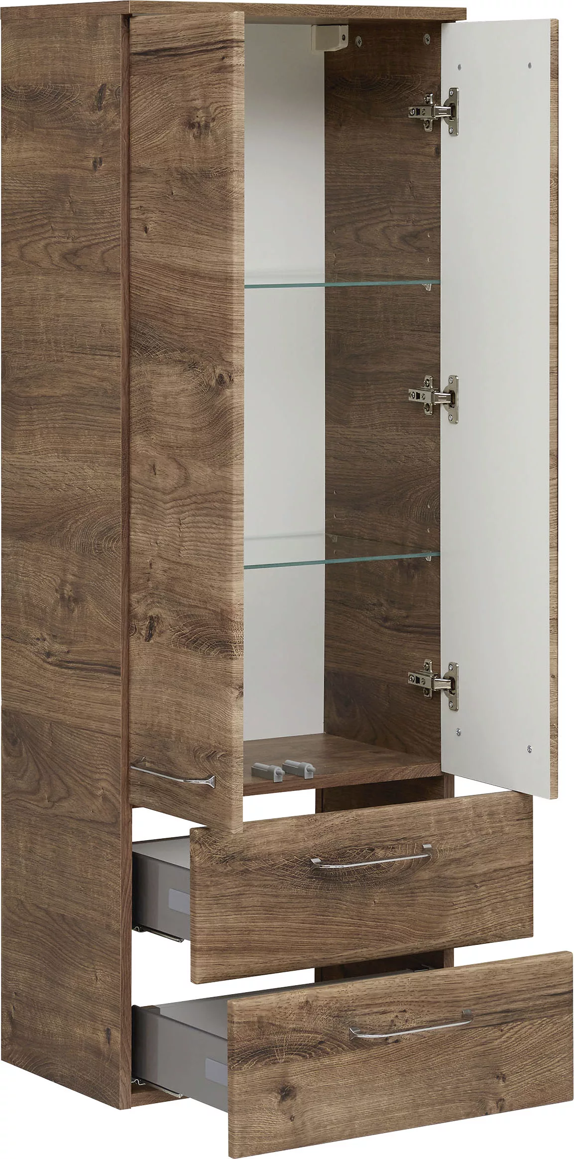 Saphir Midischrank "Quickset Badschrank 50 cm breit, 2 Türen, 2 Schubladen, günstig online kaufen