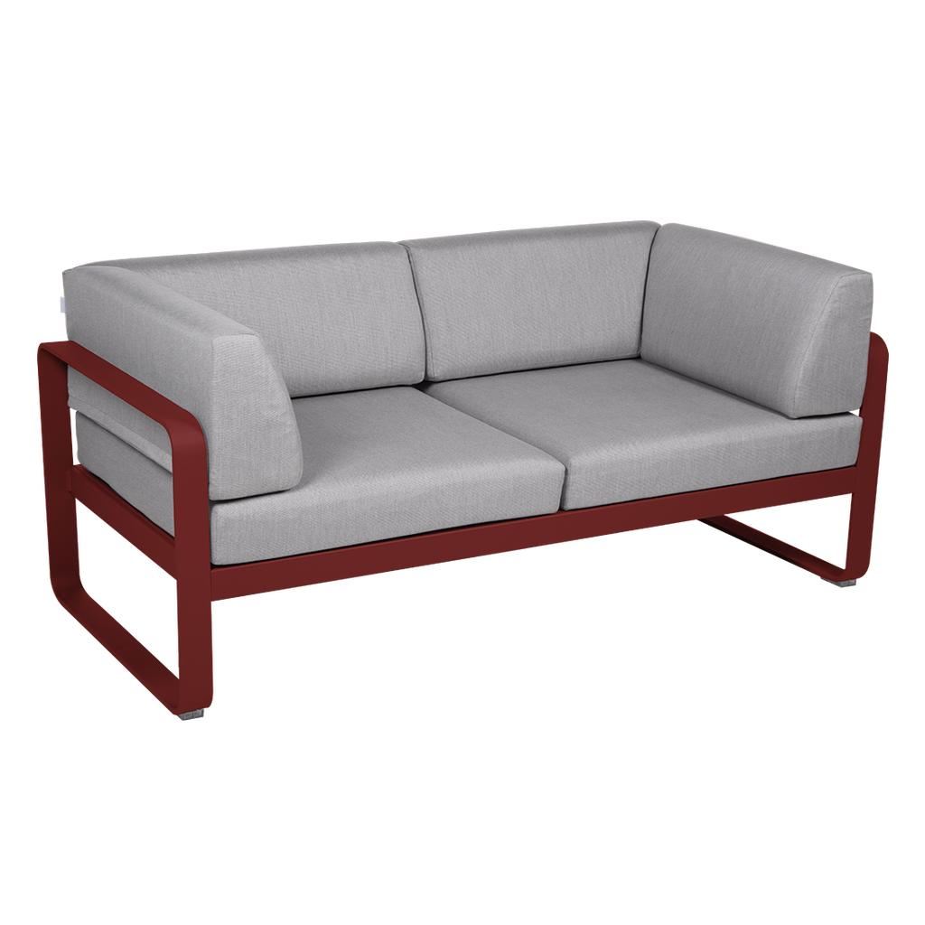 Bellevie 2-Sitzer Club Sofa 43 Chili 79 Flanellgrau günstig online kaufen