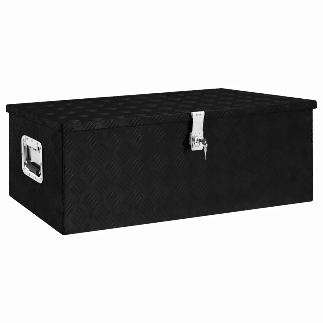 Vidaxl Aufbewahrungsbox Schwarz 90x47x33,5 Cm Aluminium günstig online kaufen