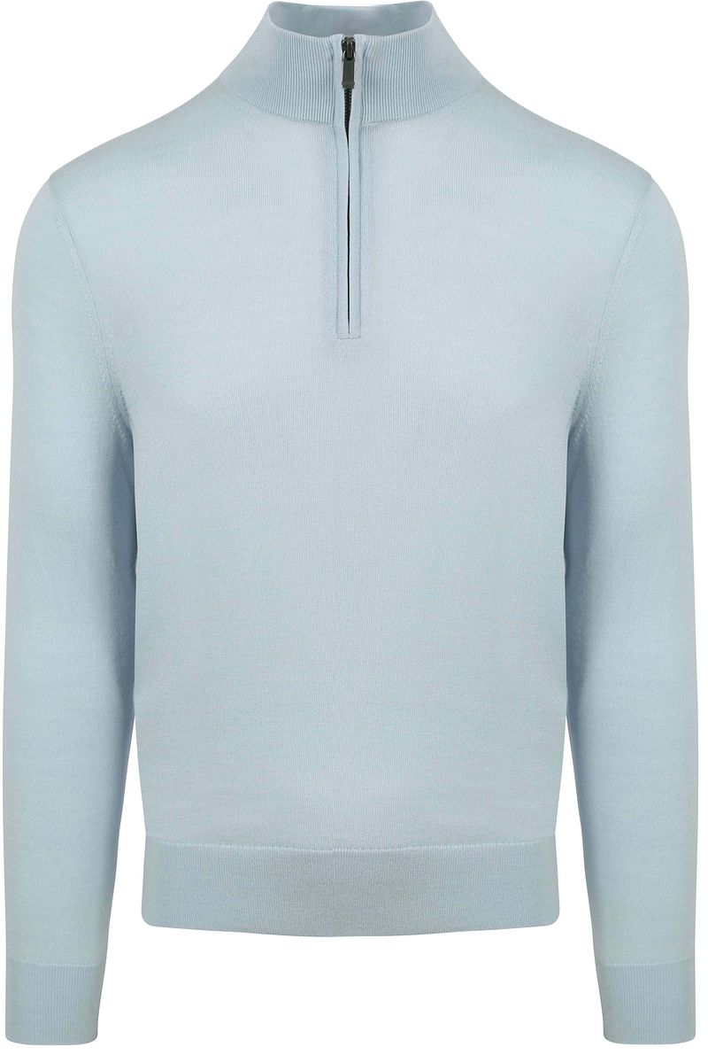 Suitable Merino Half Zip Pullover Hellblau - Größe XXL günstig online kaufen