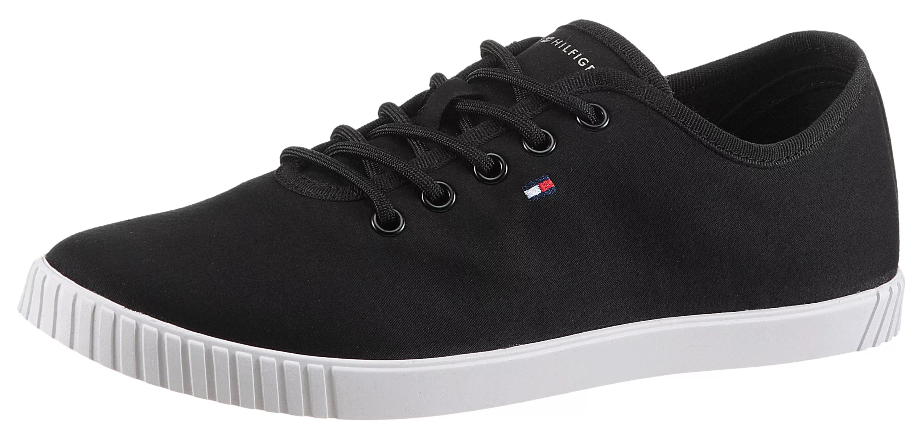 Tommy Hilfiger Sneaker "CANVAS LACE UP SNEAKER", Freizeitschuh, Halbschuh, günstig online kaufen