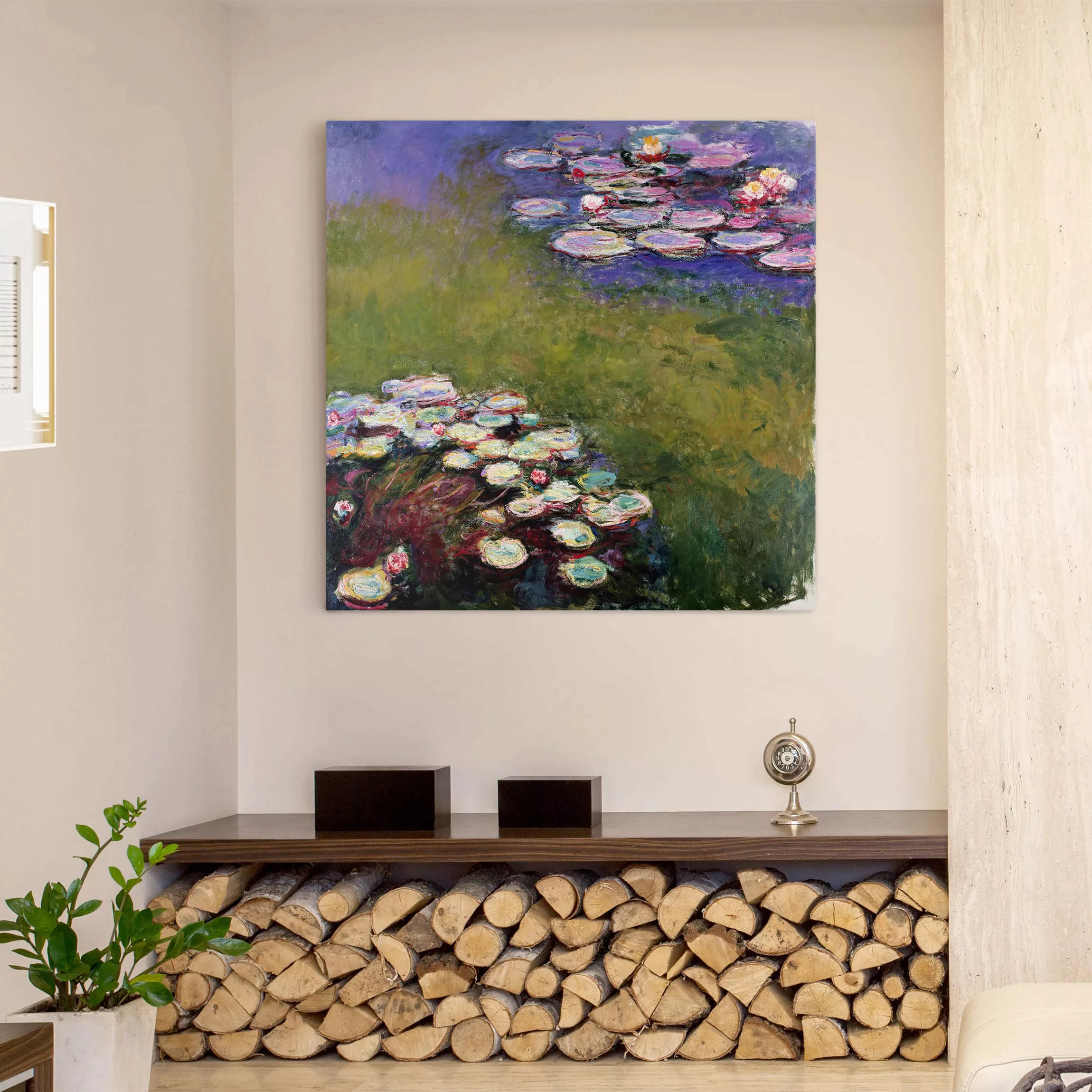 Leinwandbild Kunstdruck - Quadrat Claude Monet - Seerosen günstig online kaufen