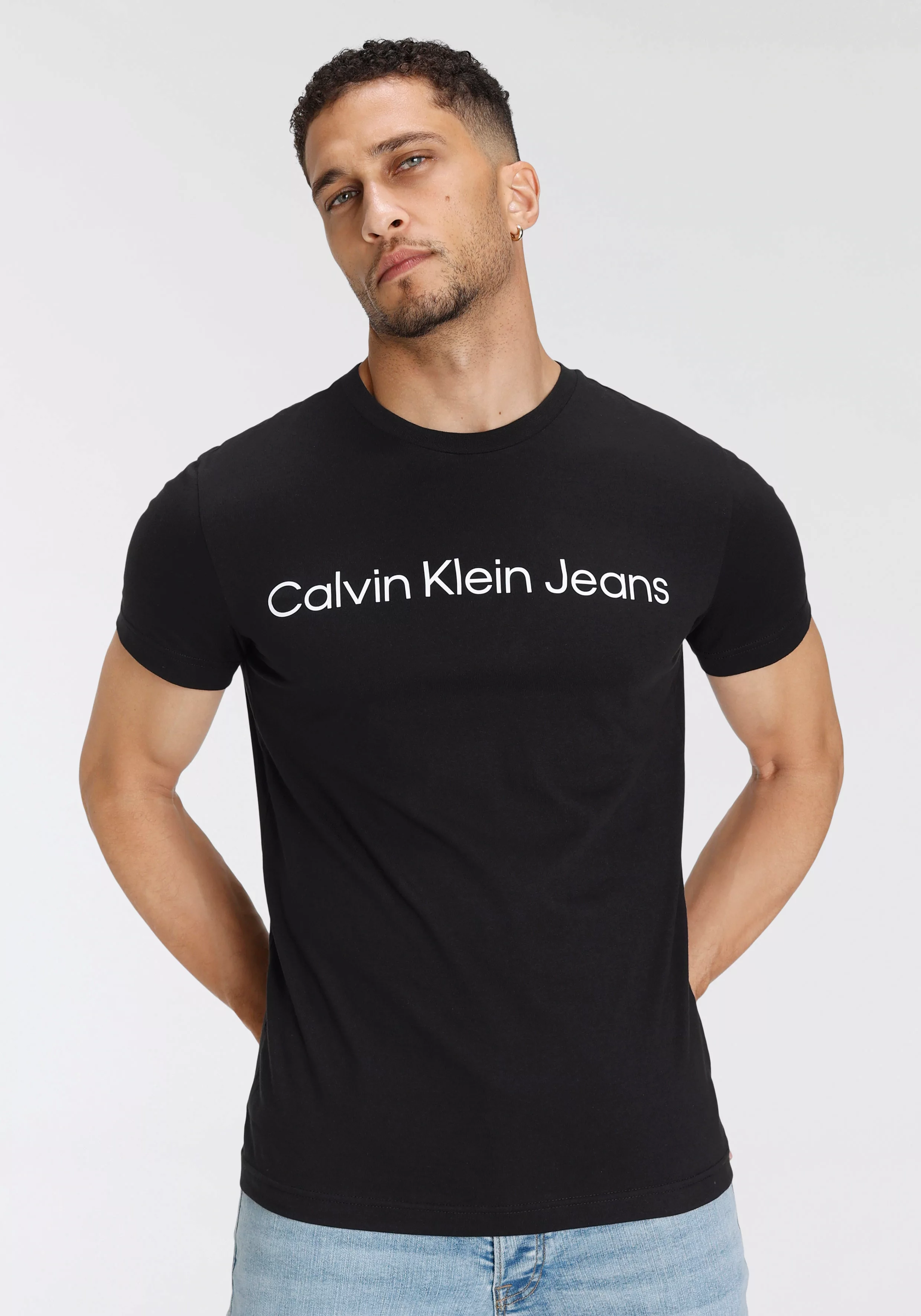 Calvin Klein Jeans T-Shirt CORE INSTITUTIONAL LOGO SLIM TEE mit logo-Schrif günstig online kaufen