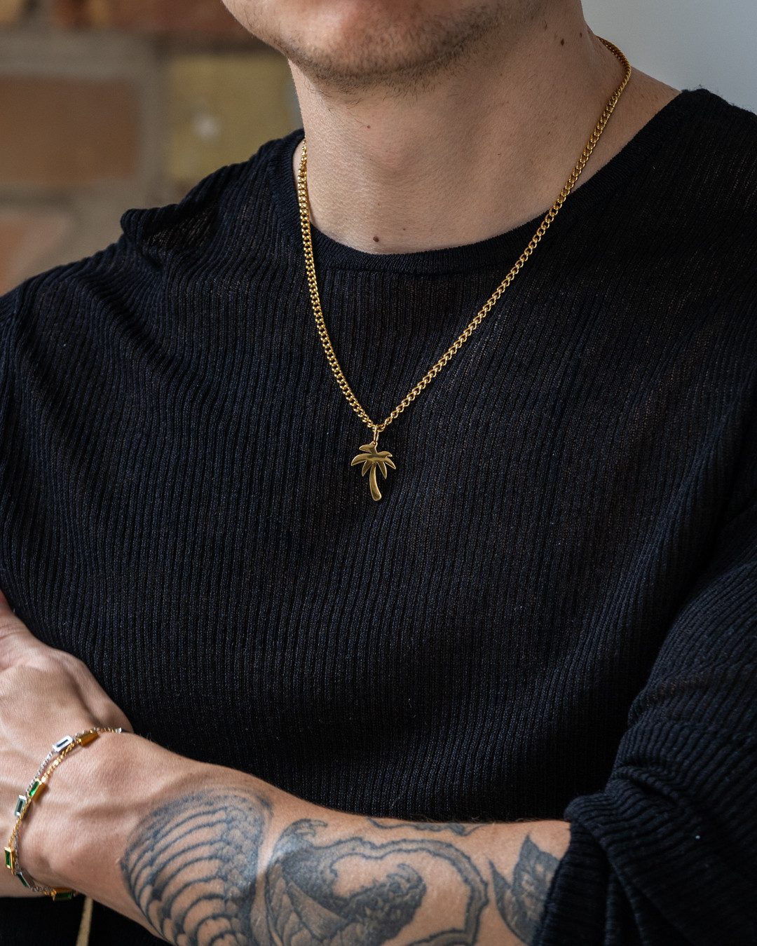 UNSHINEBAR Kette mit Anhänger Palme Halskette günstig online kaufen