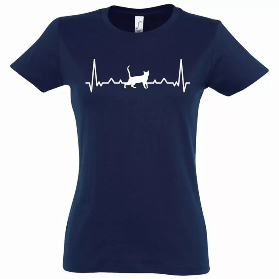 Youth Designz T-Shirt Heartbeat Katze Damen Shirt mit trendigem Frontprint günstig online kaufen