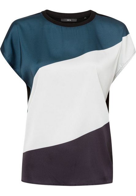 Zero Kurzarmshirt zero Satinshirt mit Color Blocking (1-tlg) weiteres Detai günstig online kaufen