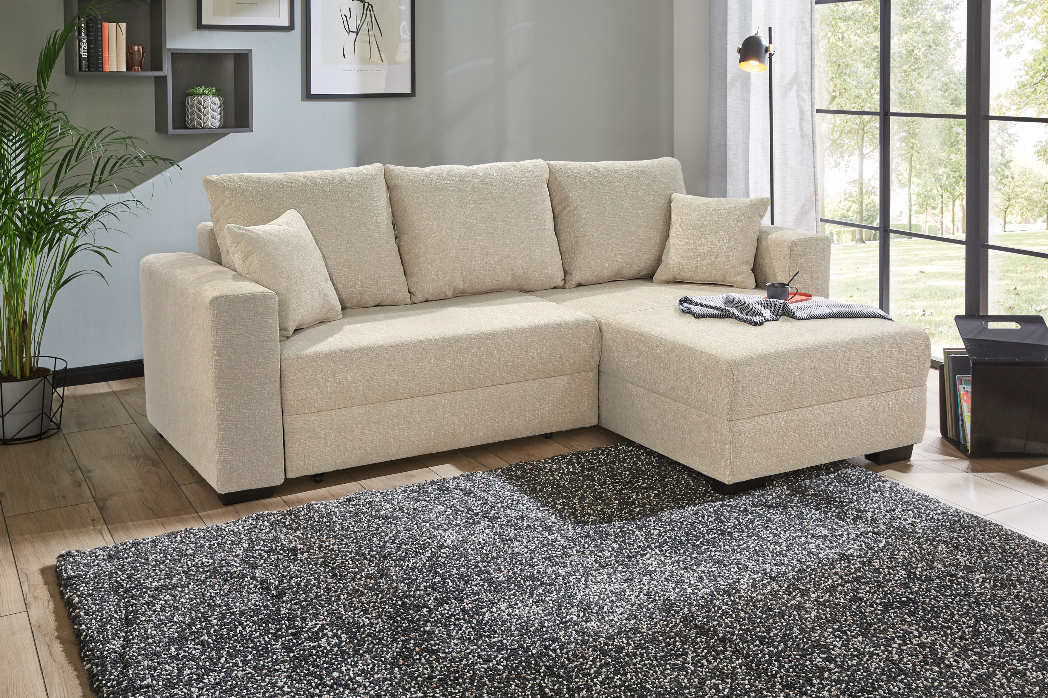 Jockenhöfer Gruppe Ecksofa "Elmau, L-Form, Breite 235cm", inkl. Bettfunktio günstig online kaufen