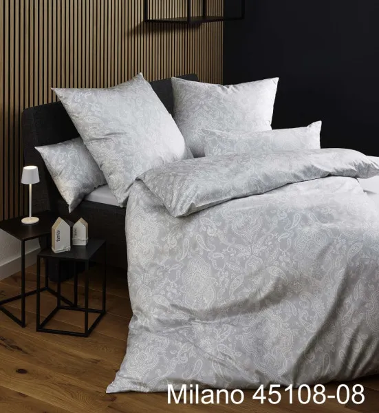 Janine Janine Mako-Satin Bettwäsche MILANO 45108 silbergrau Größe:  40x80 c günstig online kaufen