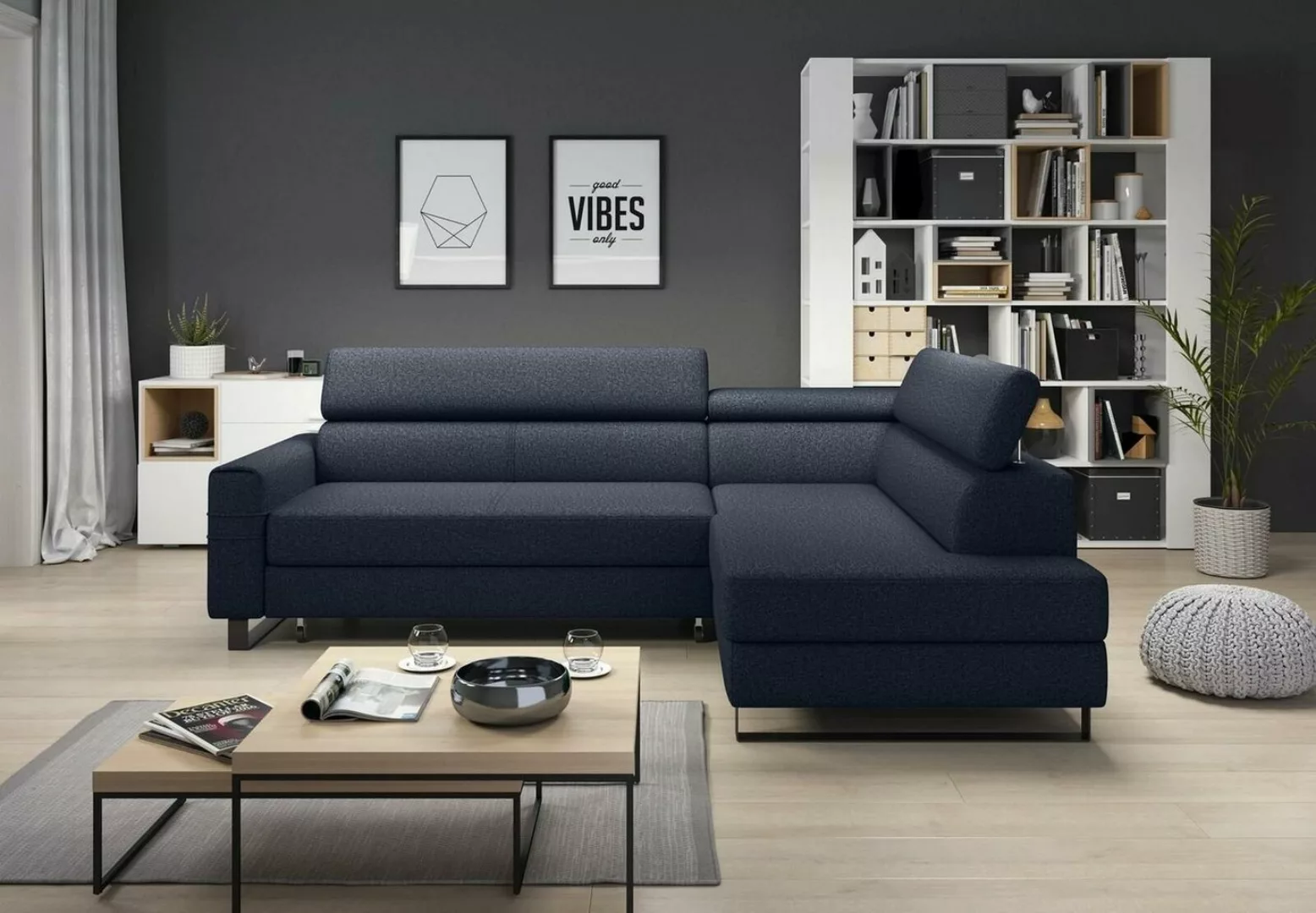 JVmoebel Ecksofa, Eck Ecksofa L-Form Wohnlandschaft Couch Polster Textil St günstig online kaufen