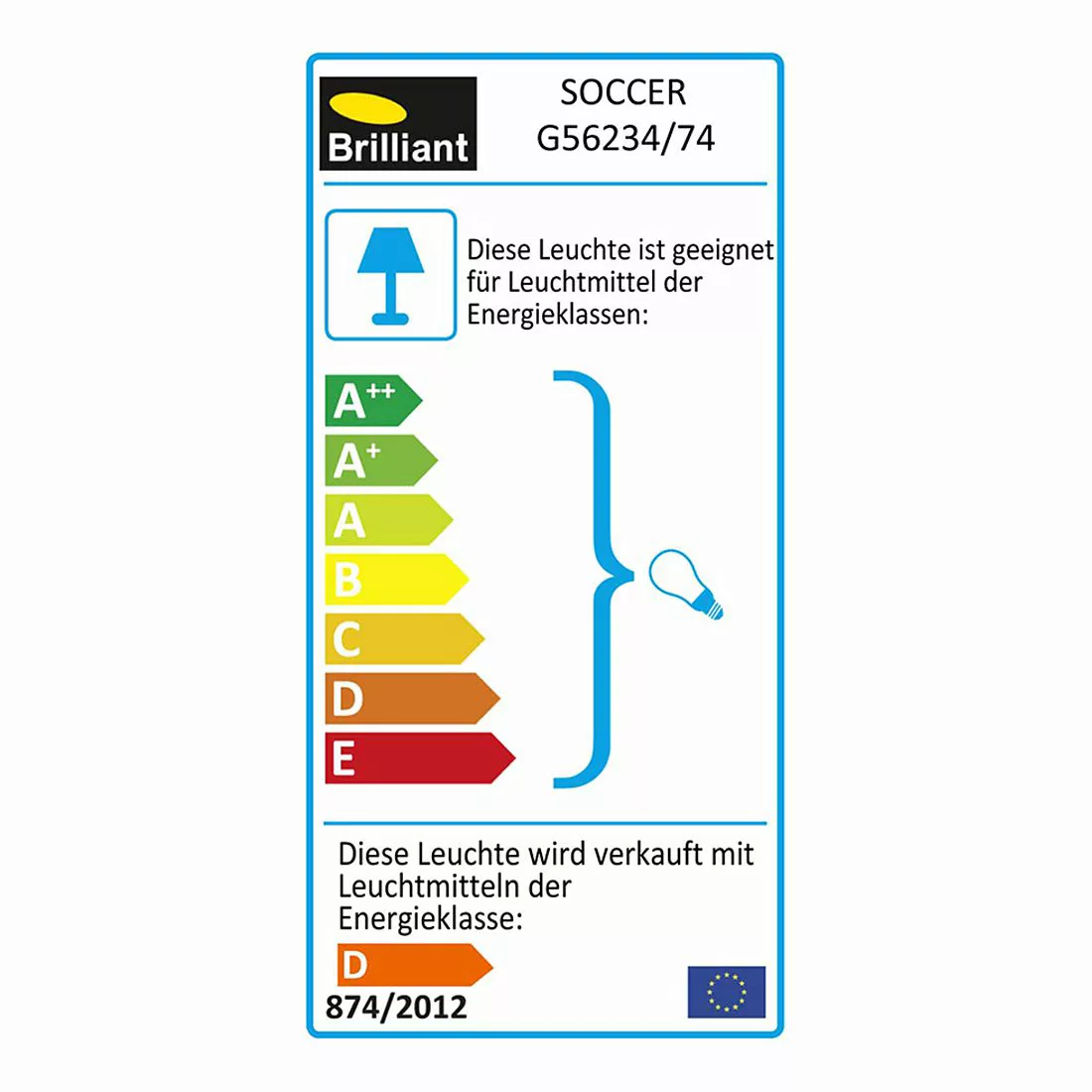 Brilliant LED-Spotrondell Soccer 3-flammig Grün und Schwarz-Weiß günstig online kaufen