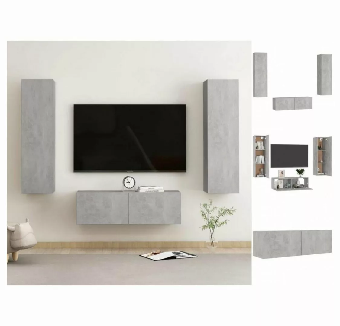 vidaXL TV-Schrank 3-tlg TV-Schrank-Set Betongrau Spanplatte günstig online kaufen