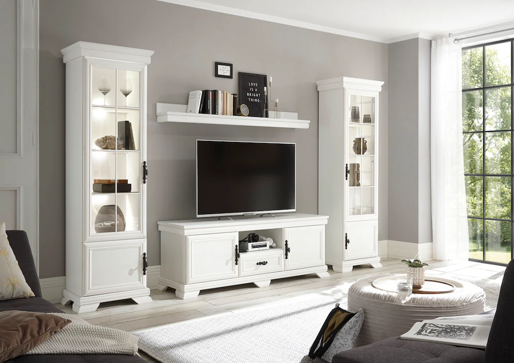 Home affaire Wohnwand "Royal", (4 St., bestehend aus 2 Vitrinen, 1 Lowboard günstig online kaufen