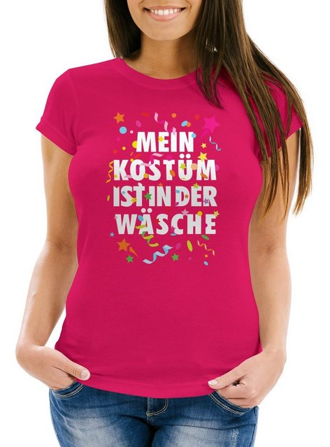 MoonWorks Print-Shirt Damen T-Shirt Fasching Karneval Kostüm Verkleidung La günstig online kaufen