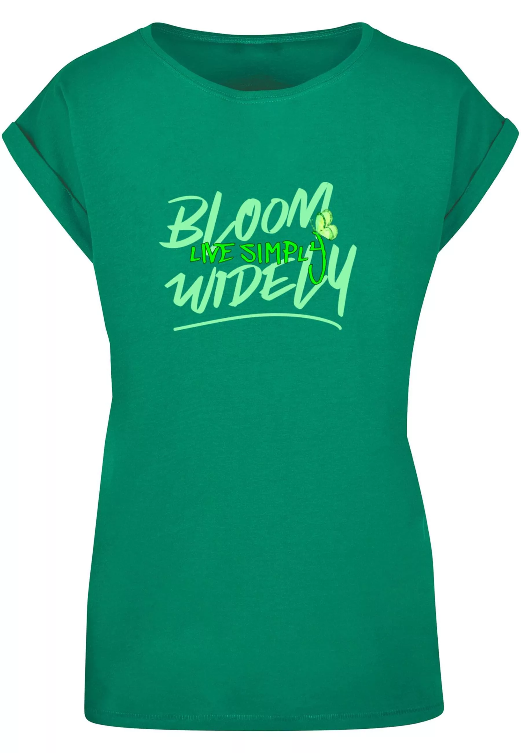 Merchcode T-Shirt "Merchcode Damen Ladies Bloom Widely Extended Shoulder Te günstig online kaufen