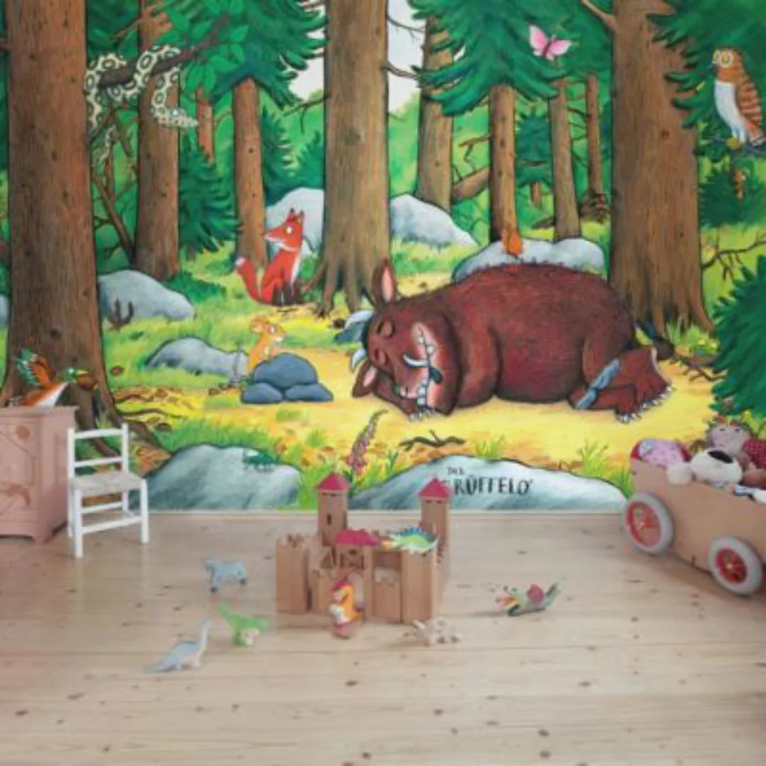 Bilderwelten Kindertapete Grüffelo - Nickerchen im Wald bunt Gr. 384 x 255 günstig online kaufen