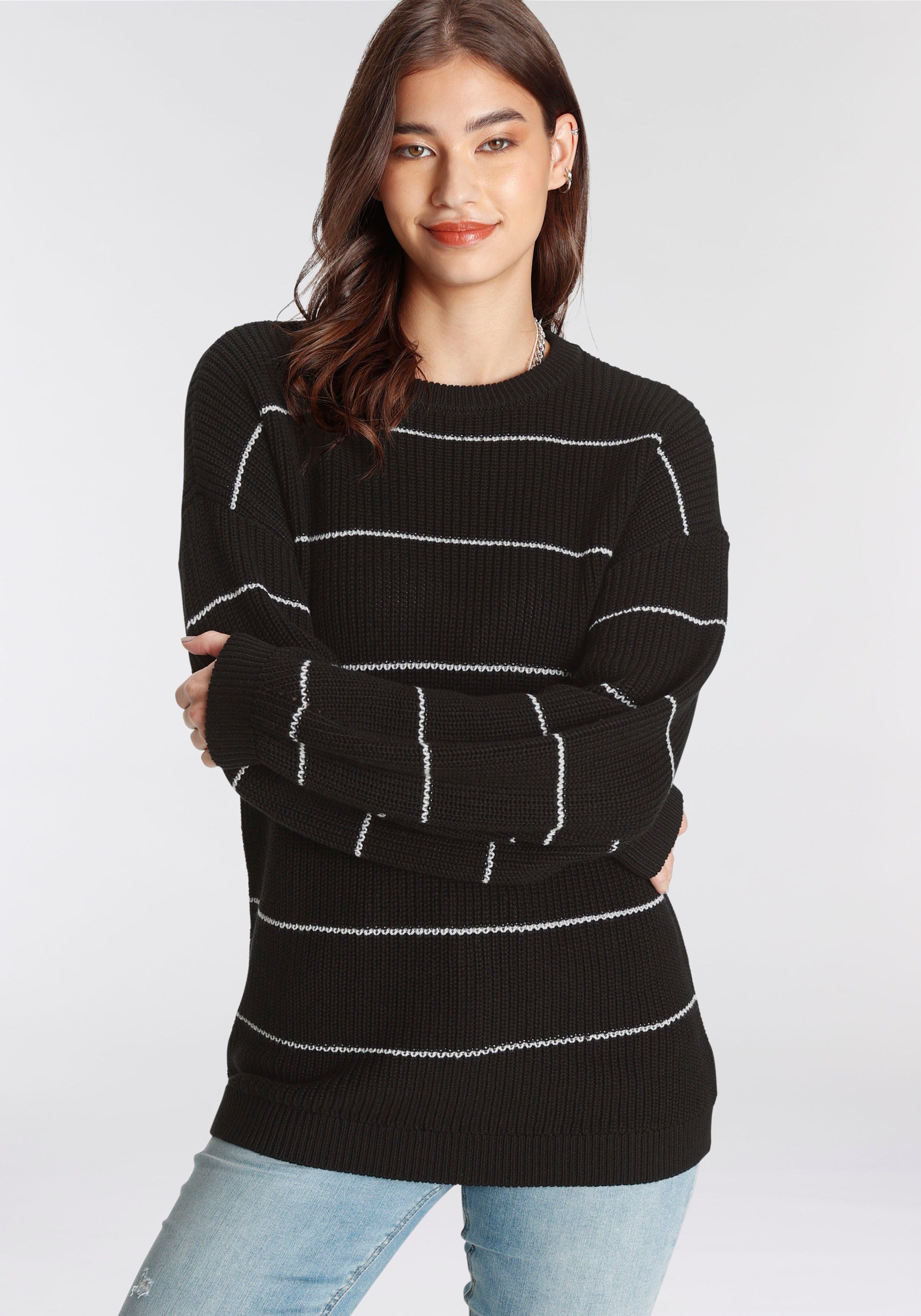 AJC Strickpullover mit Streifen günstig online kaufen