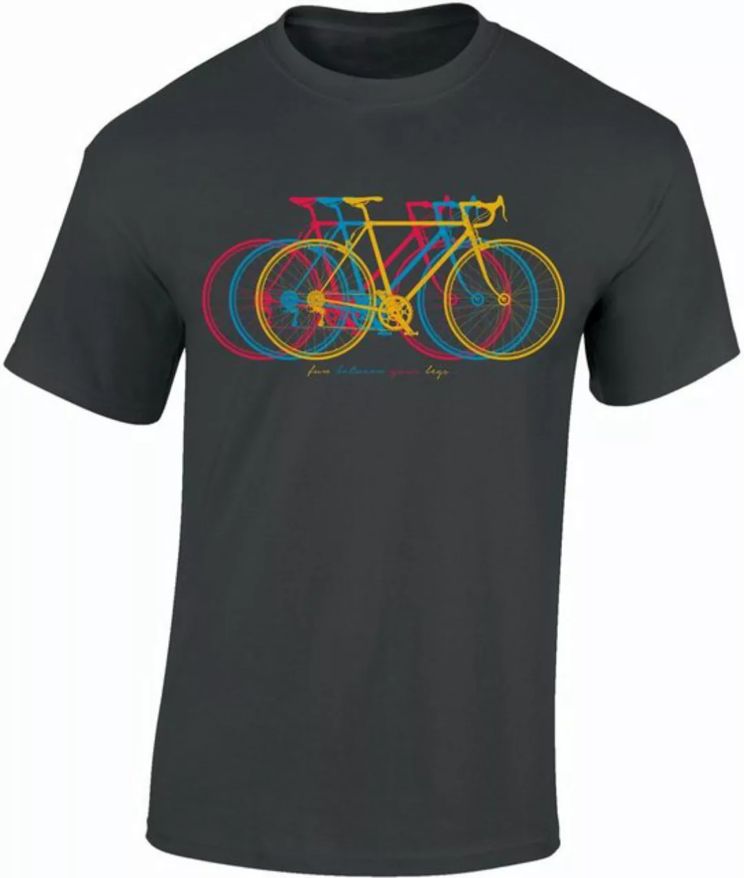 Baddery Print-Shirt Fahrrad T-Shirt Herren : Fun between your legs - Sport günstig online kaufen