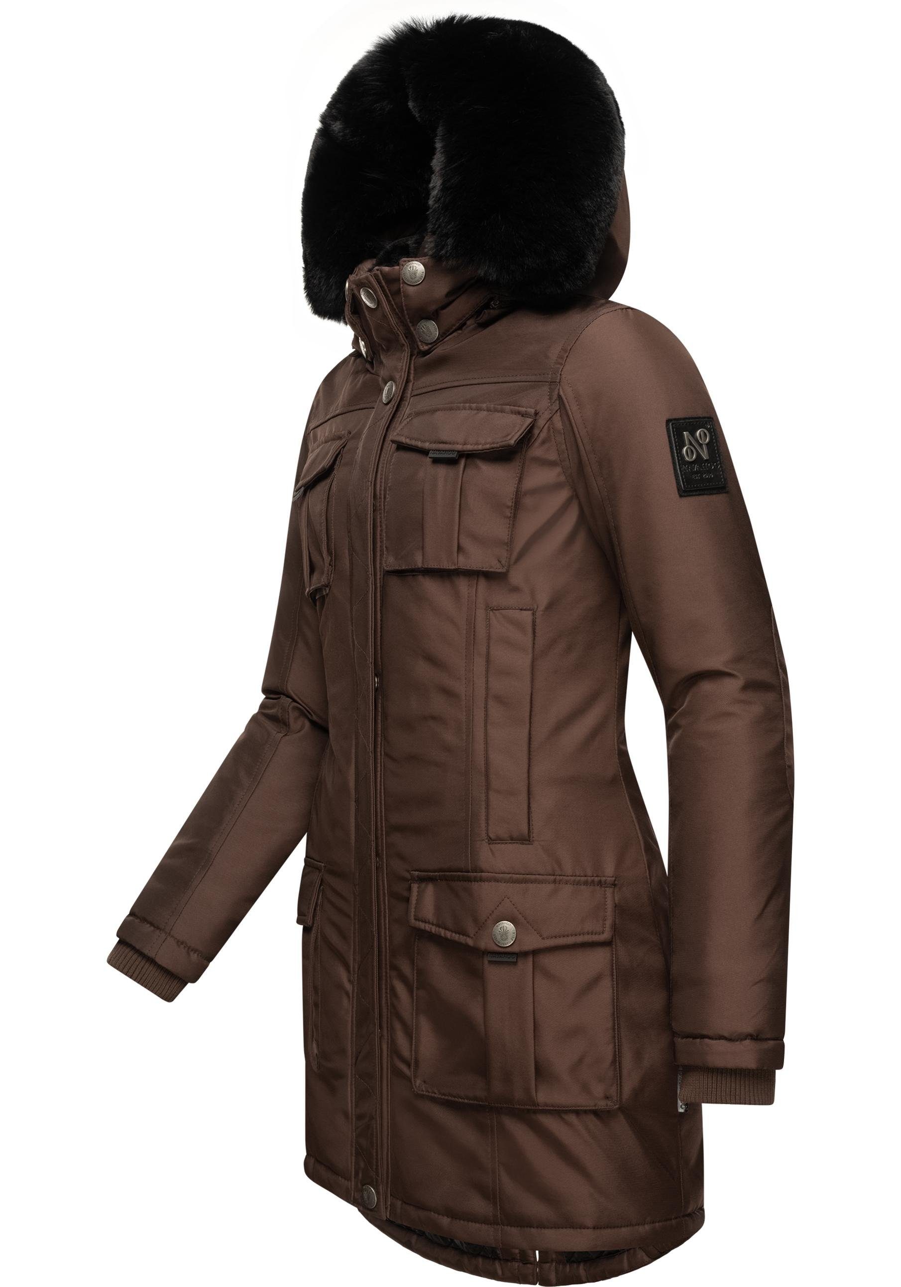 Navahoo Wintermantel "Tiniis", Parka mit abnehmbarer Kapuze und extra Einka günstig online kaufen