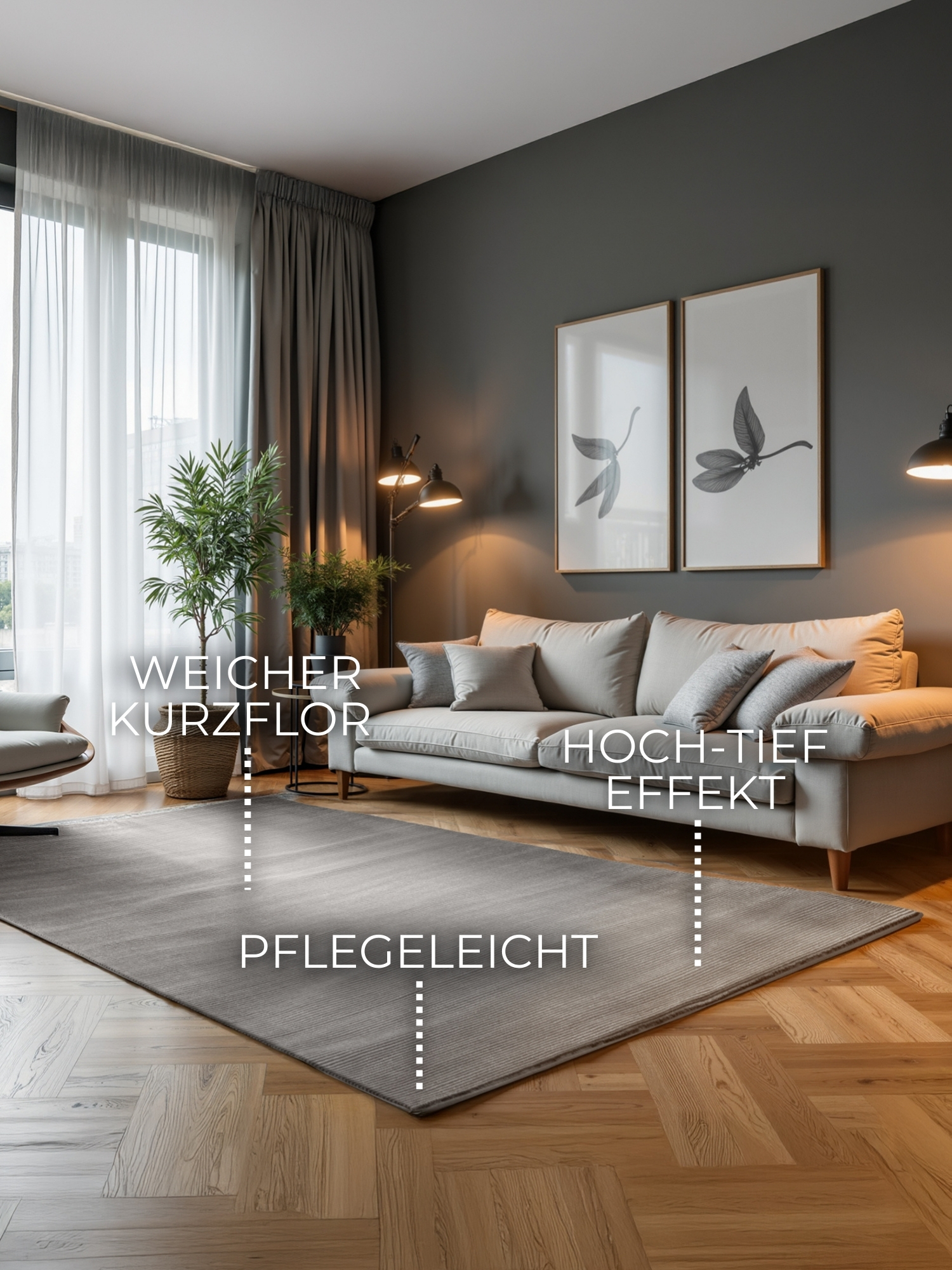 ELLE DECORATION Teppich »Dolomite«, rechteckig, 9 mm Höhe, Wohnzimmer, Schl günstig online kaufen