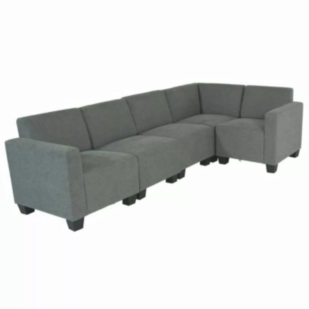 HWC Mendler Modular Sofa-System Lyon 5 grau günstig online kaufen