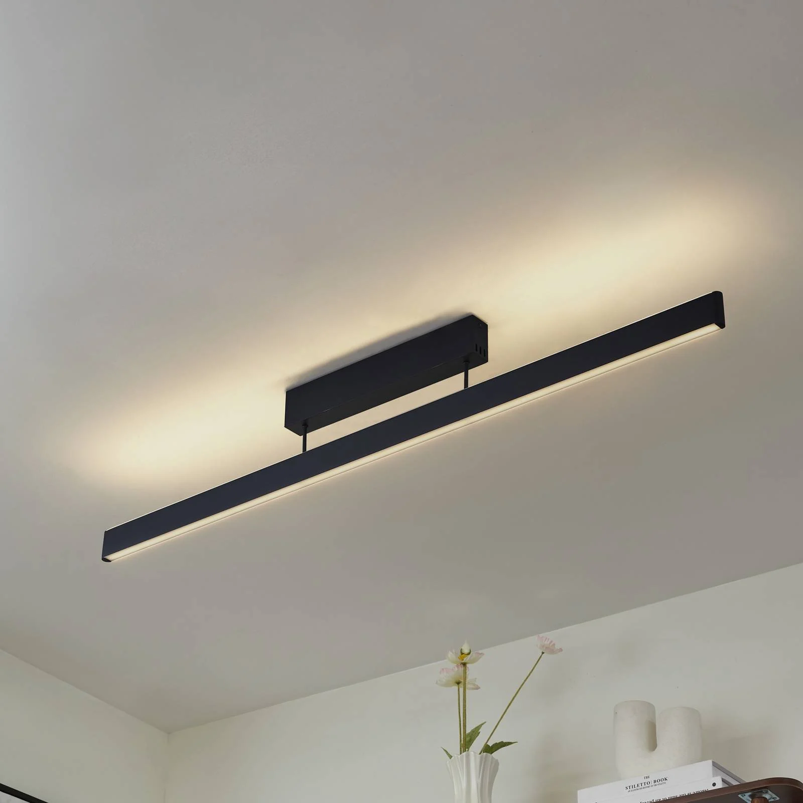 Lucande Smart-LED-Deckenleuchte Mylosh, schwarz, CCT, Tuya günstig online kaufen