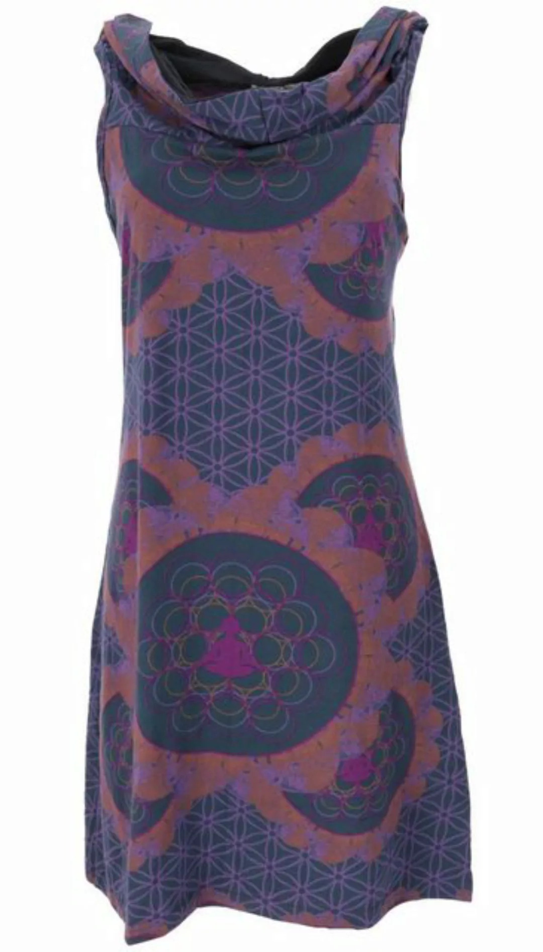 Guru-Shop Midikleid Kapuzen Buddha Mandala Minikleid, Goa.. alternative Bek günstig online kaufen