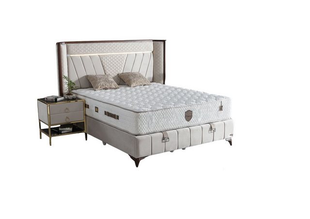 Villa Möbel Boxspringbett LUSSO (Bett Set, Bettset), Bettkasten mit XXL Sta günstig online kaufen