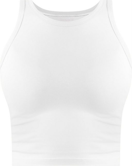 Janice Tanktop Damen crop Top hochgeschlossen Niah Kurzes Tanktop aus Baumw günstig online kaufen