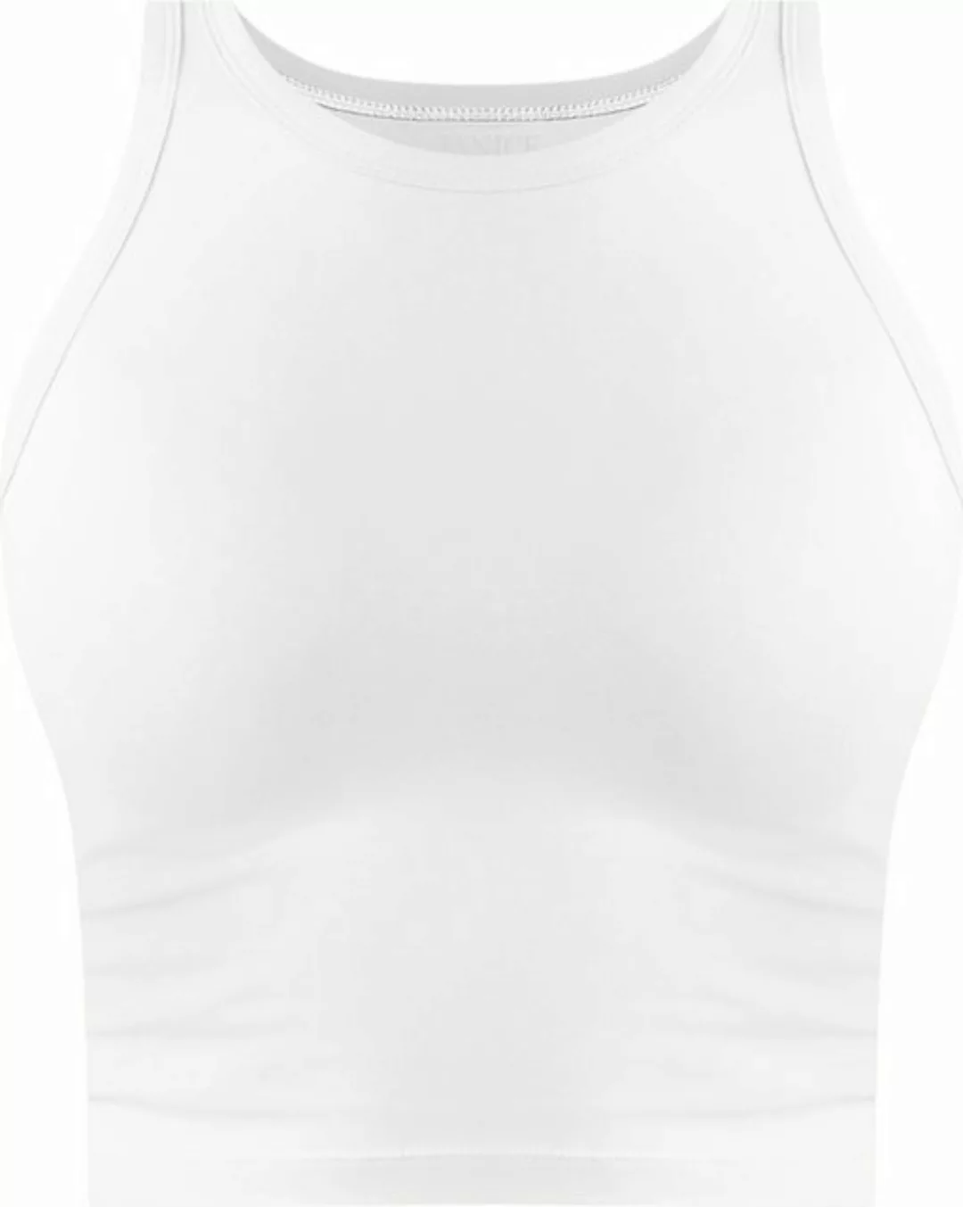 Janice Tanktop Damen crop Top hochgeschlossen Niah Kurzes Tanktop aus Baumw günstig online kaufen