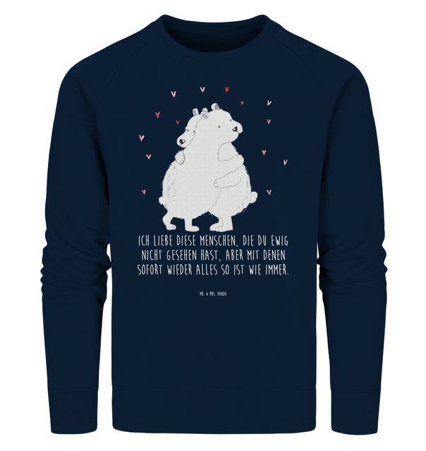 Mr. & Mrs. Panda Longpullover Größe XXL Eisbär Umarmen - French Navy - Gesc günstig online kaufen