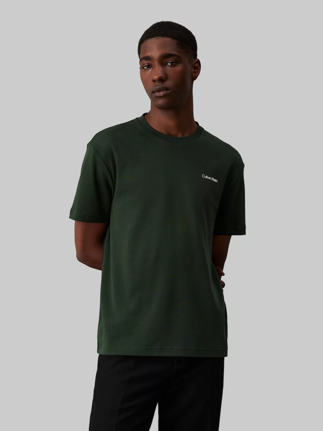 Calvin Klein T-Shirt MICRO LOGO INTERLOCK T-SHIRT mit Calvin Klein Logo auf günstig online kaufen