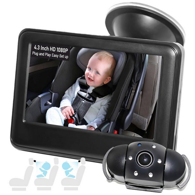 GOOLOO Babyphone Auto-Babyphone mit Kamera, Digitales Babyfon, Baby Auto Ka günstig online kaufen