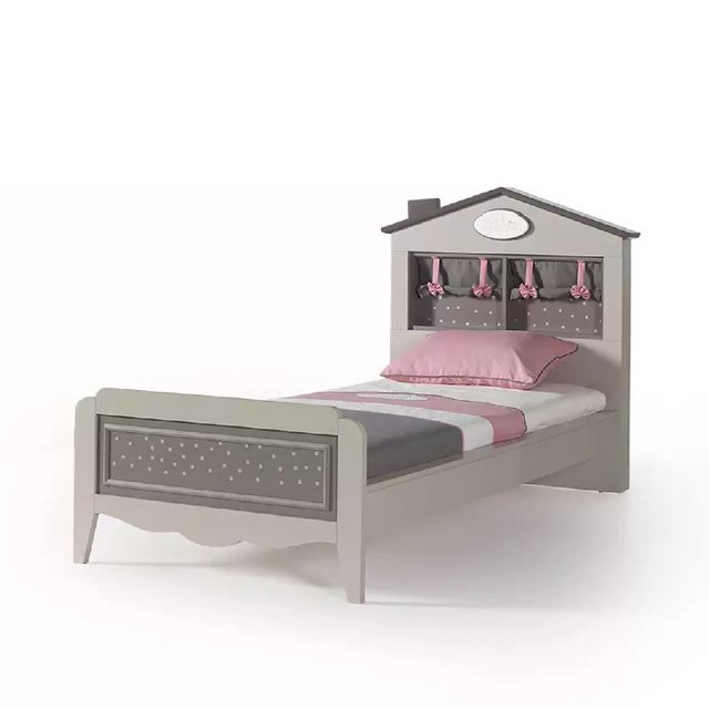 Xlmoebel Bett Kinderbett in Grau aus Holz mit modernem Design, Breite 100 c günstig online kaufen