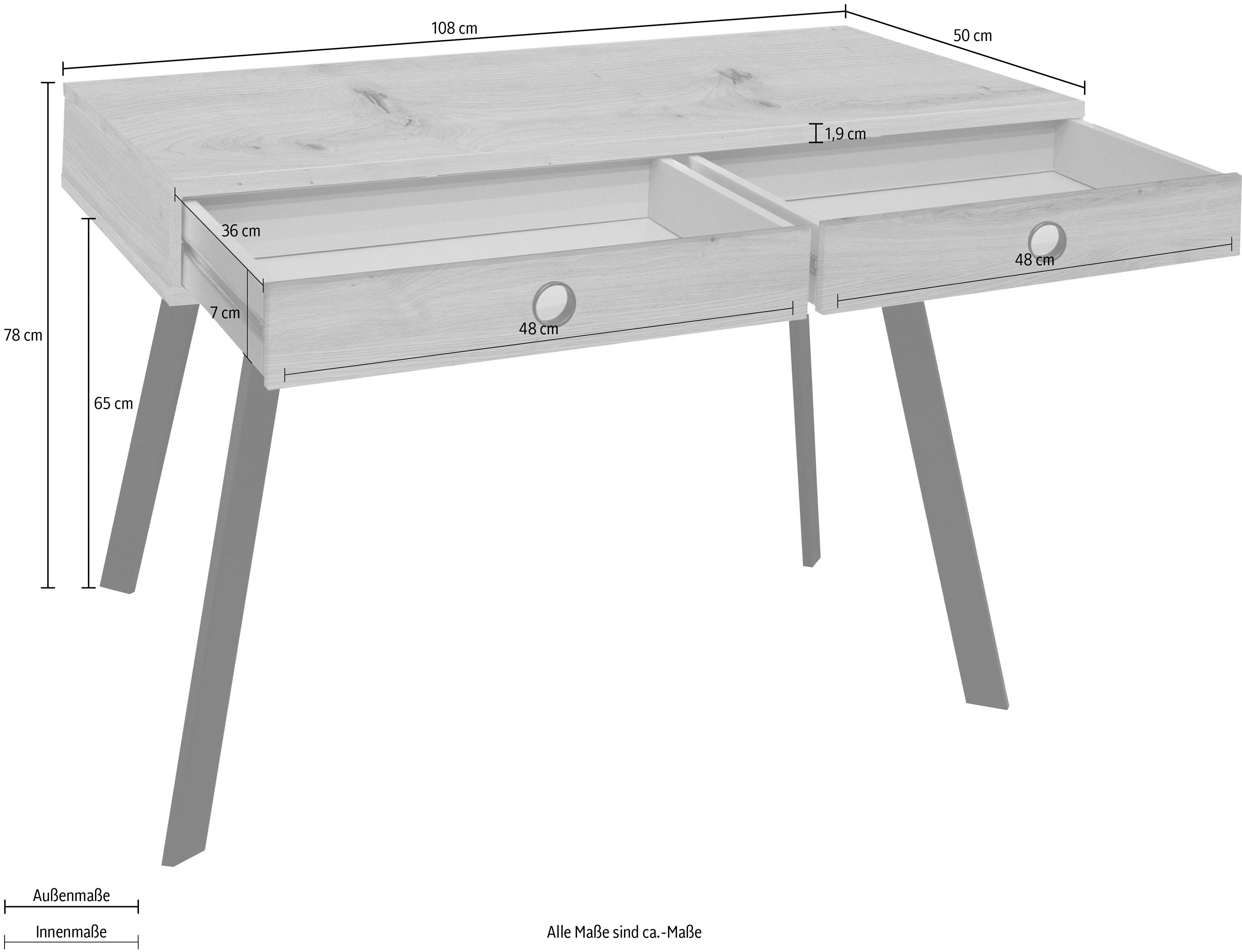 Mäusbacher Schreibtisch "Big System Office", Breite 108 cm günstig online kaufen