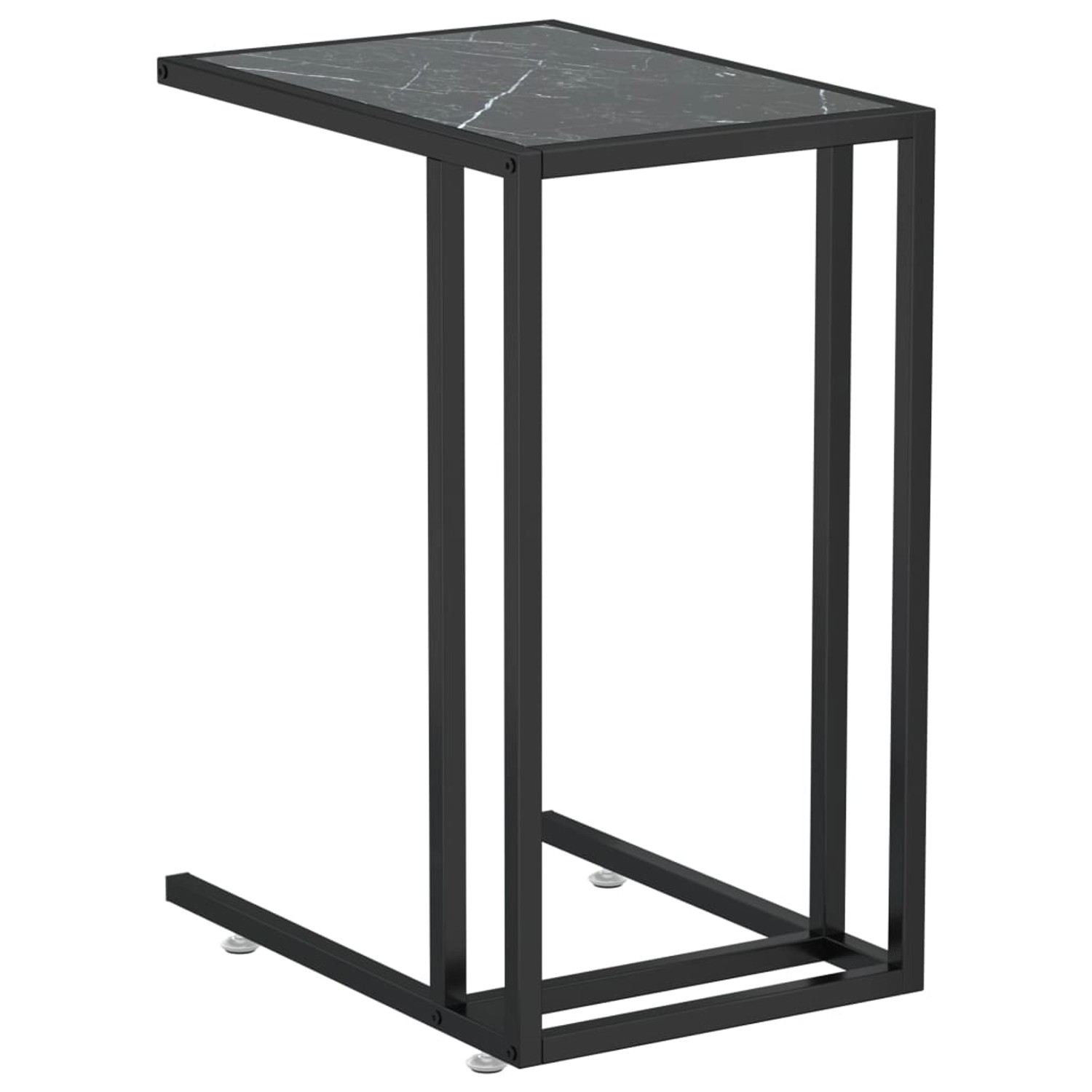 vidaXL Computer-Beistelltisch Schwarz Marmor 50x35x65 cm Hartglas Modell 1 günstig online kaufen