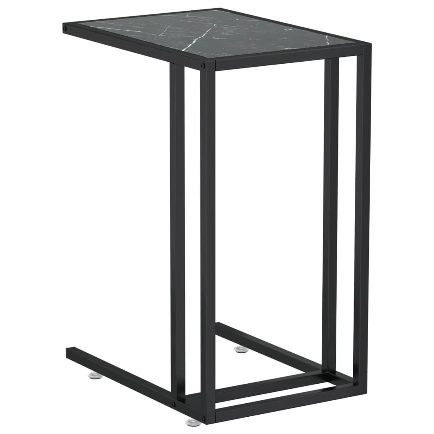 vidaXL Computer-Beistelltisch Schwarz Marmor 50x35x65 cm Hartglas Modell 1 günstig online kaufen