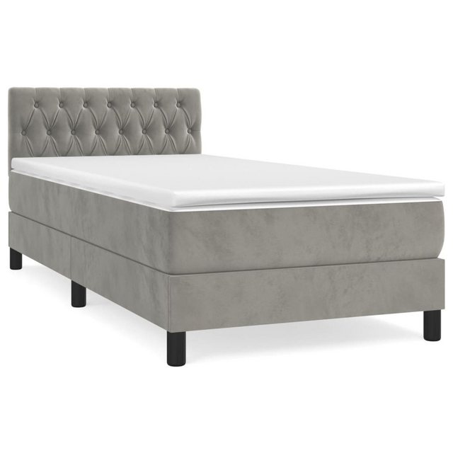 vidaXL Boxspringbett Bett Boxspringbett mit Matratze Samt (90 x 190 cm, Hel günstig online kaufen