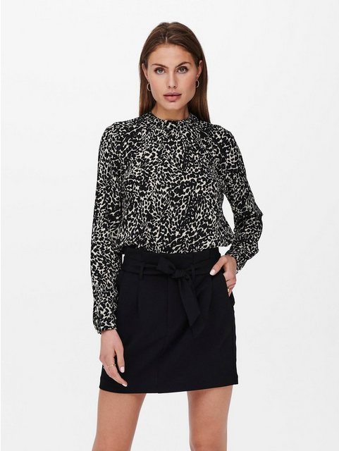 ONLY Blusenshirt Elegante Langarm Bluse Print ONLNEW MALLORY 6379 in Grau günstig online kaufen