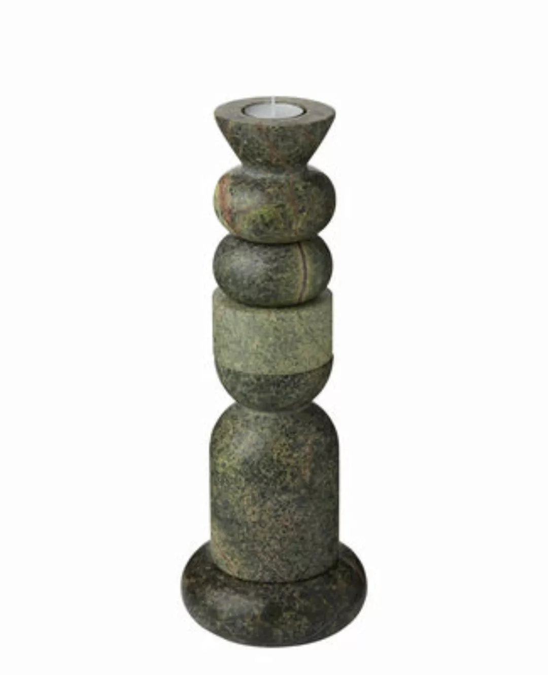 Kerzenleuchter Rock Large stein grün / Marmor - variabel - Tom Dixon - Grün günstig online kaufen