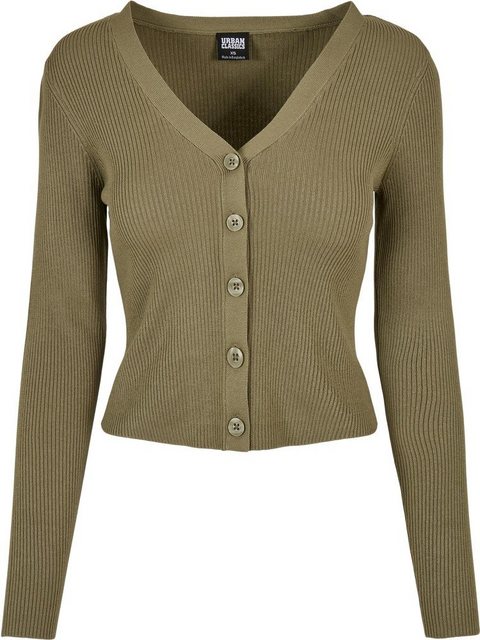 URBAN CLASSICS Cardigan "Damen Ladies Short Rib Knit Cardigan", (1 tlg.) günstig online kaufen