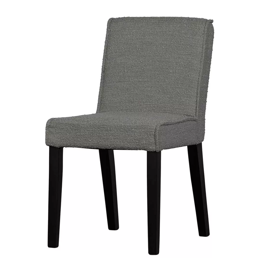 Boucle Stühle in Grau & Schwarz 49 cm Sitzhöhe (2er Set) günstig online kaufen