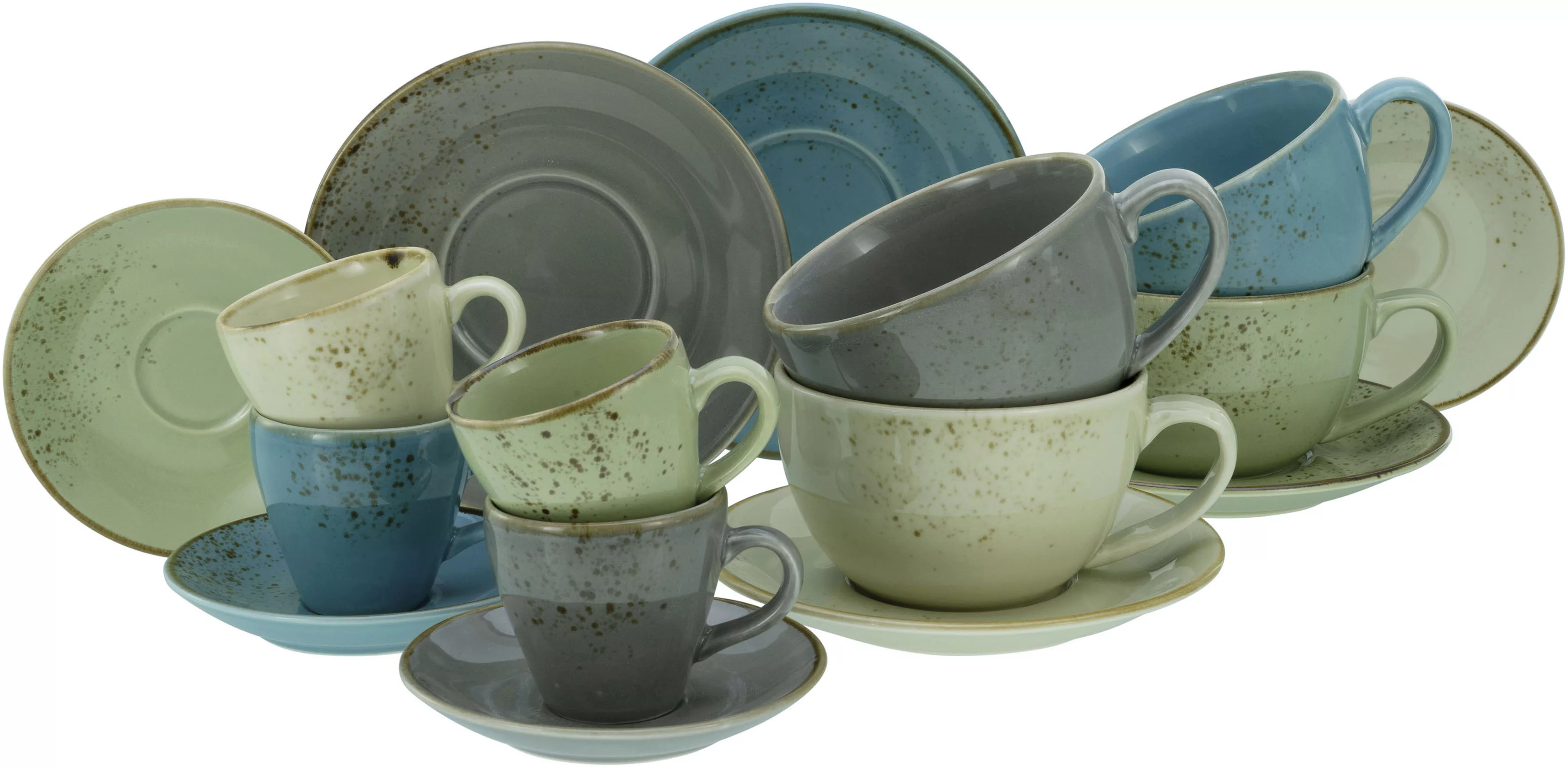 CreaTable Tasse "Tassen Set NATURE COLLECTION", (Set, 16 tlg.), Bistrotasse günstig online kaufen