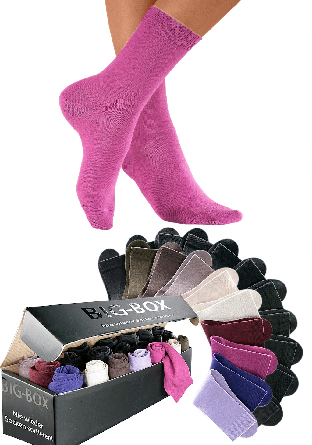 Go in Basicsocken, (Box, 20 Paar), in der großen Big-Box günstig online kaufen