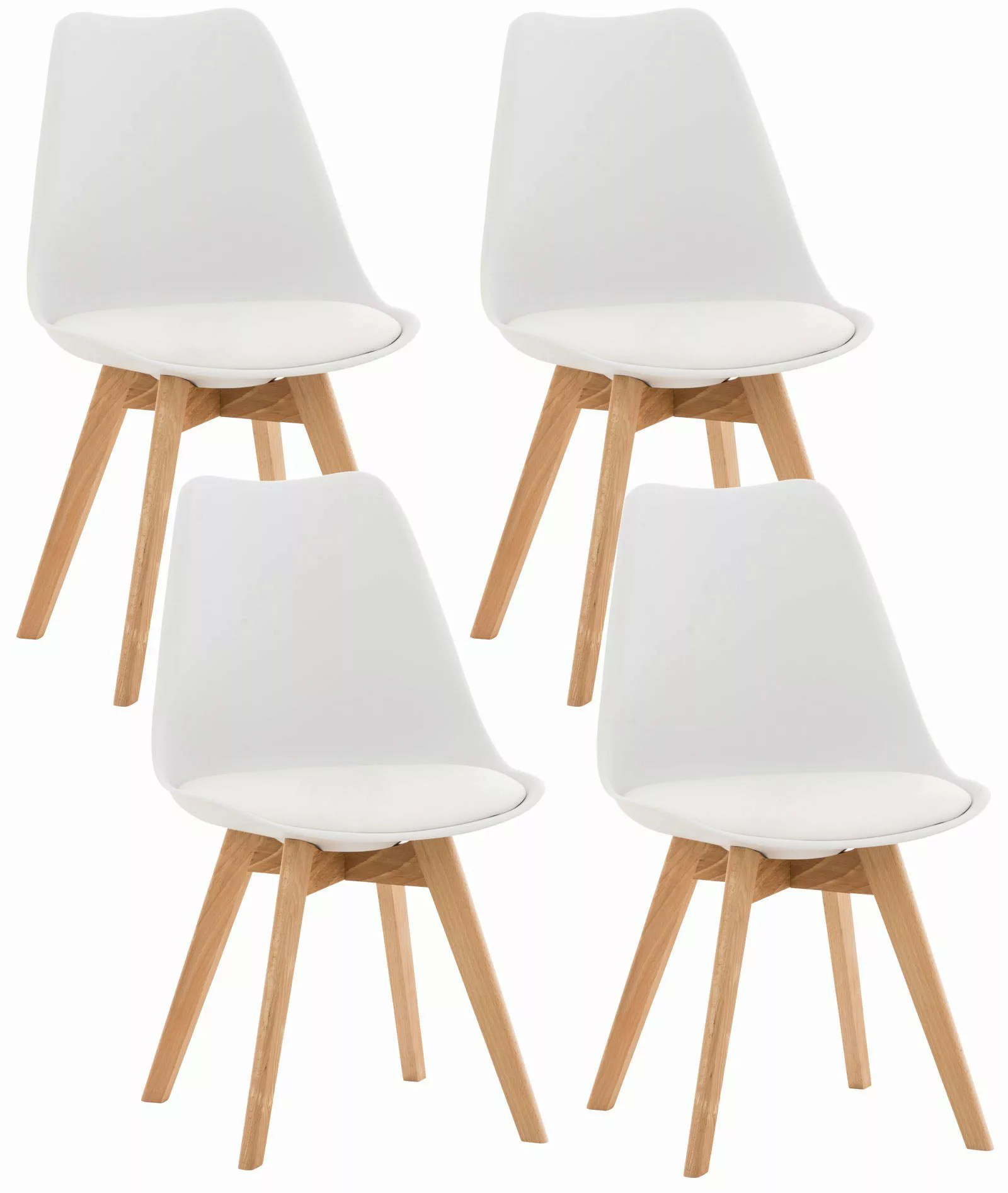 CLP Küchenstuhl Linares (4er Set), Buchenholz-Gestell, günstig online kaufen