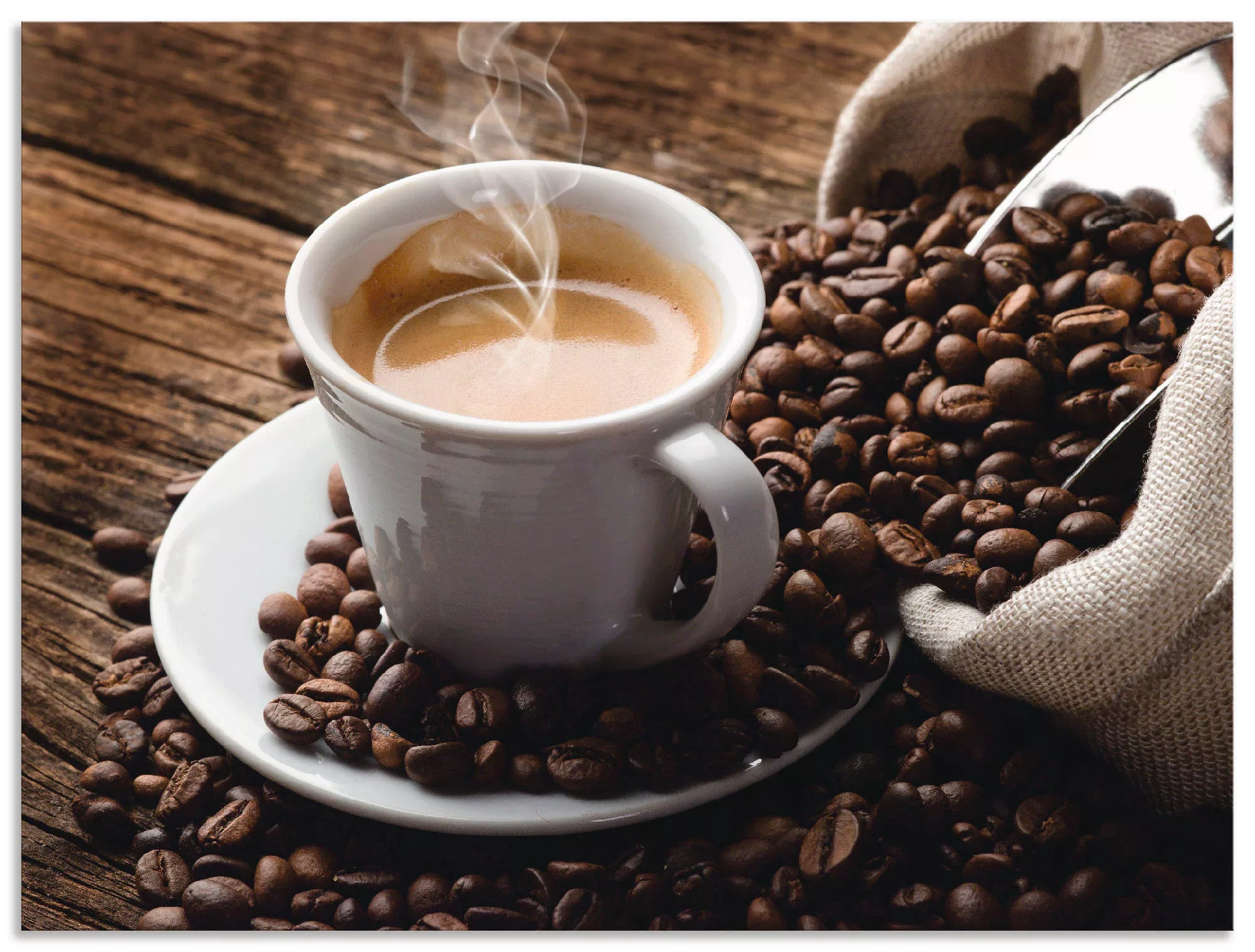 Artland Wandbild "Heißer Kaffee - dampfender Kaffee", Getränke, (1 St.), al günstig online kaufen