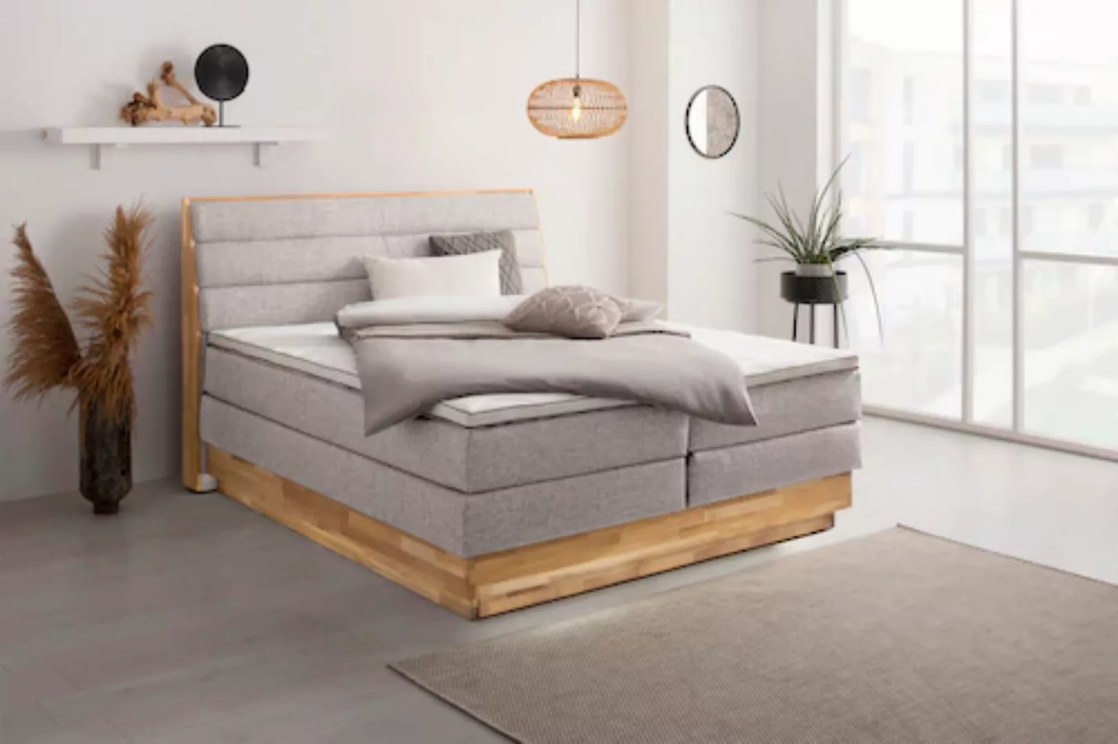 OTTO products Boxspringbett "Jenna", ohne LED-Beleuchtung, mit zertifiziert günstig online kaufen