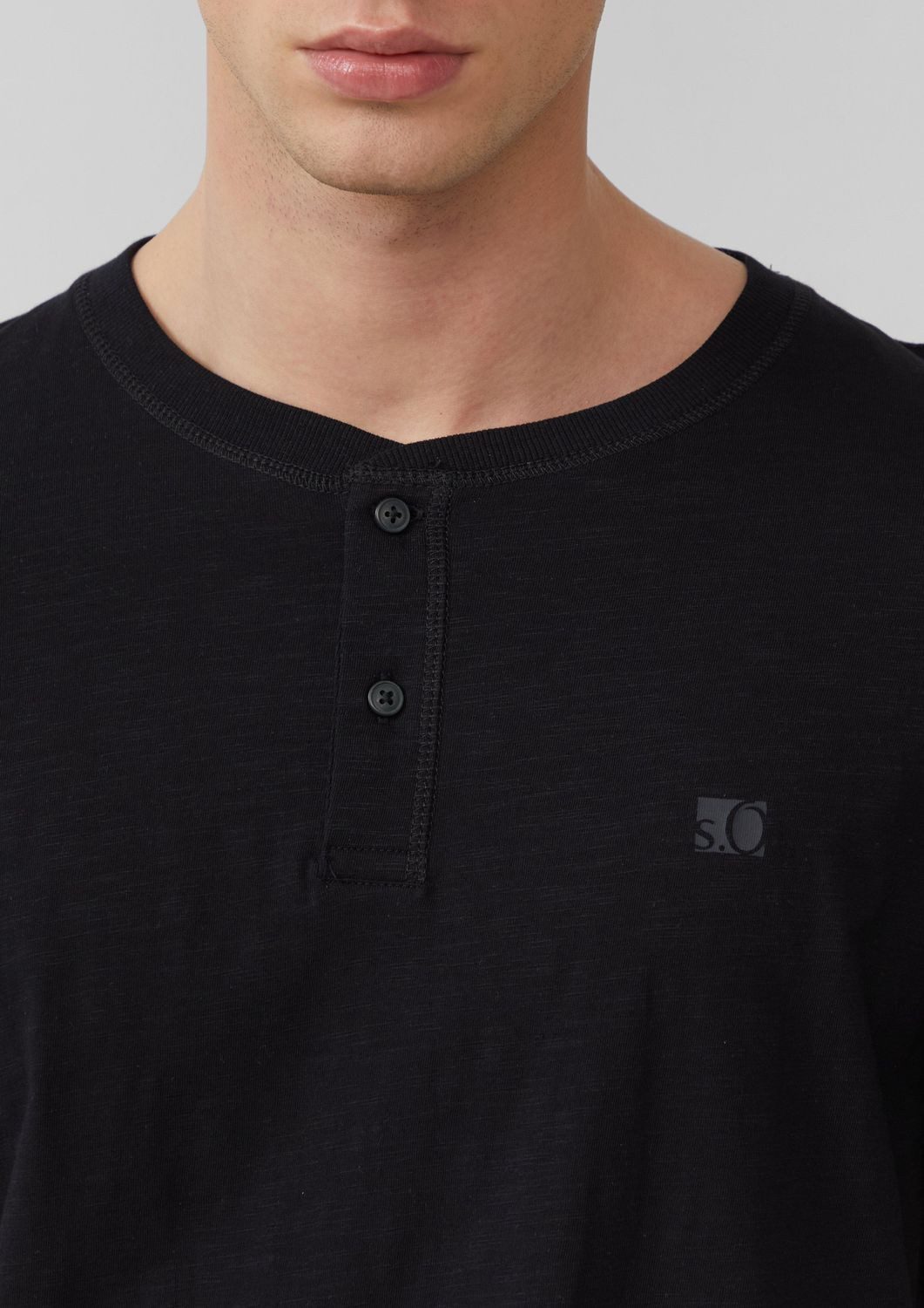 s.Oliver T-Shirt T-Shirt Henley-Ausschnitt, kurzarm, Flammgarn günstig online kaufen