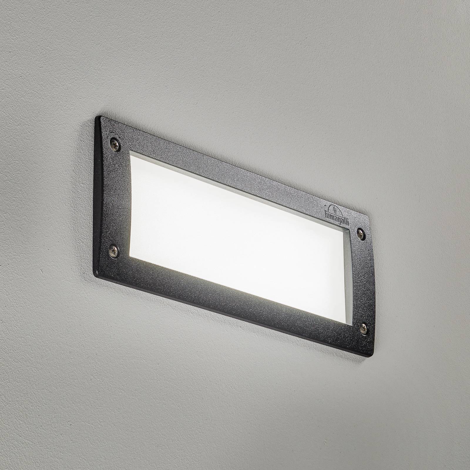 LED-Wand-Einbaulampe Leti 300 Square schwarz, CCT günstig online kaufen